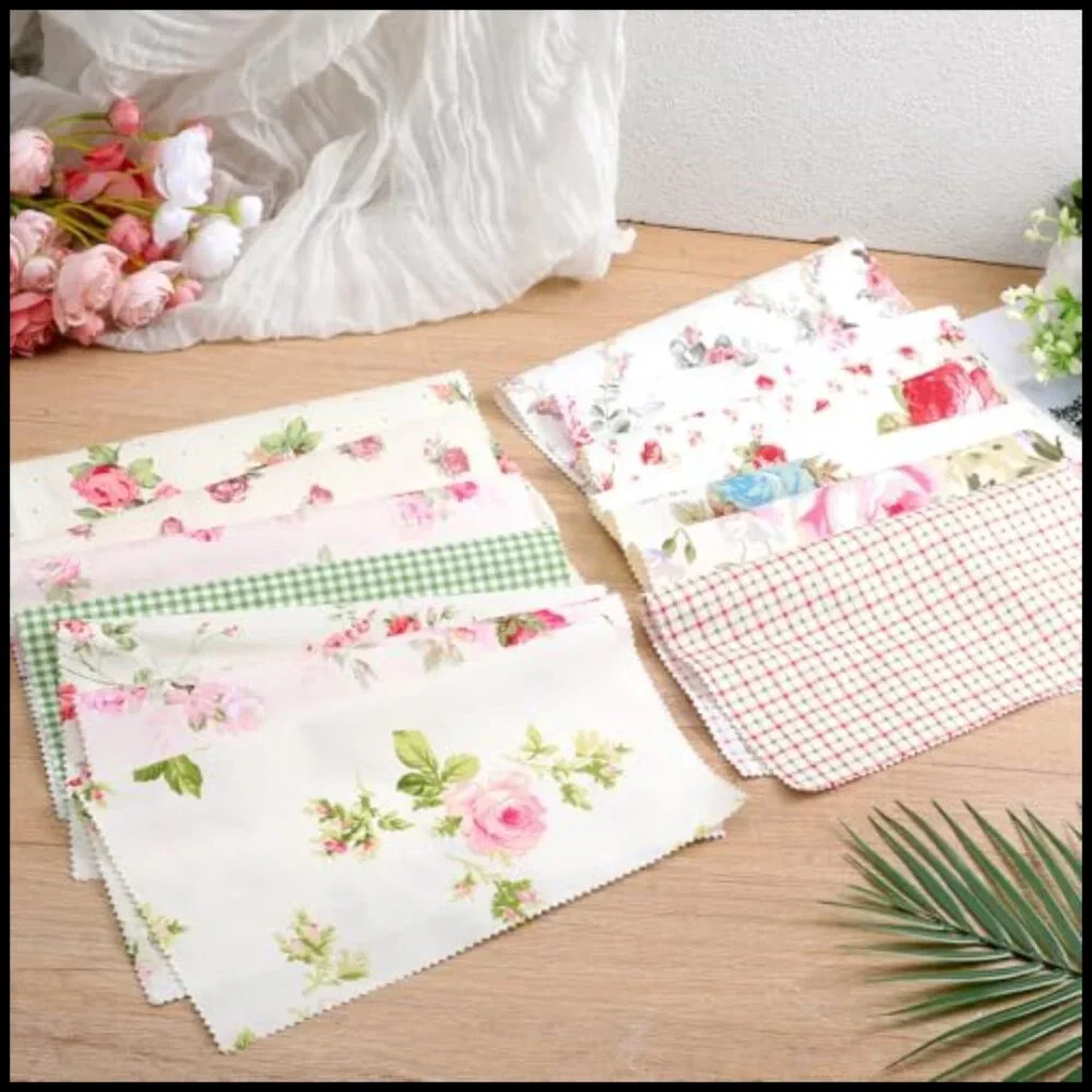 Precut Quilting Fabric Squares Retro Sewing DIY Craft Patchwork Layer Cakes